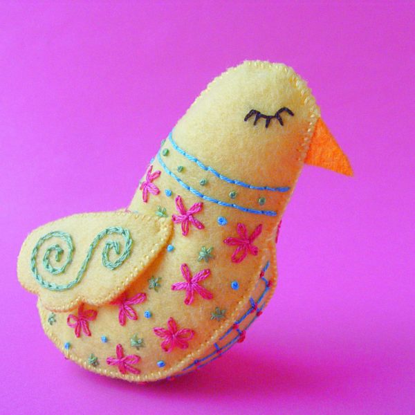 Petal - a free pattern for a pretty felt bird from Shiny Happy World