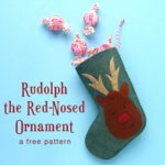 free felt reindeer stocking pattern from Shiny Happy World