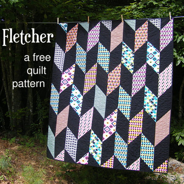 “Fletcher” a Free Quilt Pattern designed by Wendi Gratz from Shiny Happy World