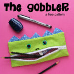 The Gobbler - a free monster pencil case pattern from Shiny Happy World