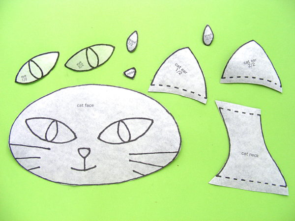 Spooky - free cat applique pattern from Shiny Happy World