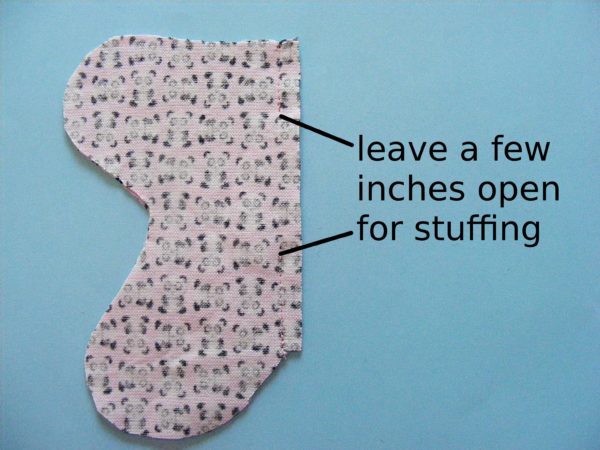 doll body showing stuffing opening