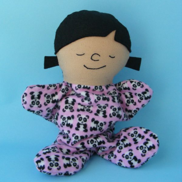 finished Itty Bitty Sleepy Baby - a free doll pattern from Shiny Happy World