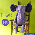 Elliott - cuddly elephant stuffed animal kit from Shiny Happy World