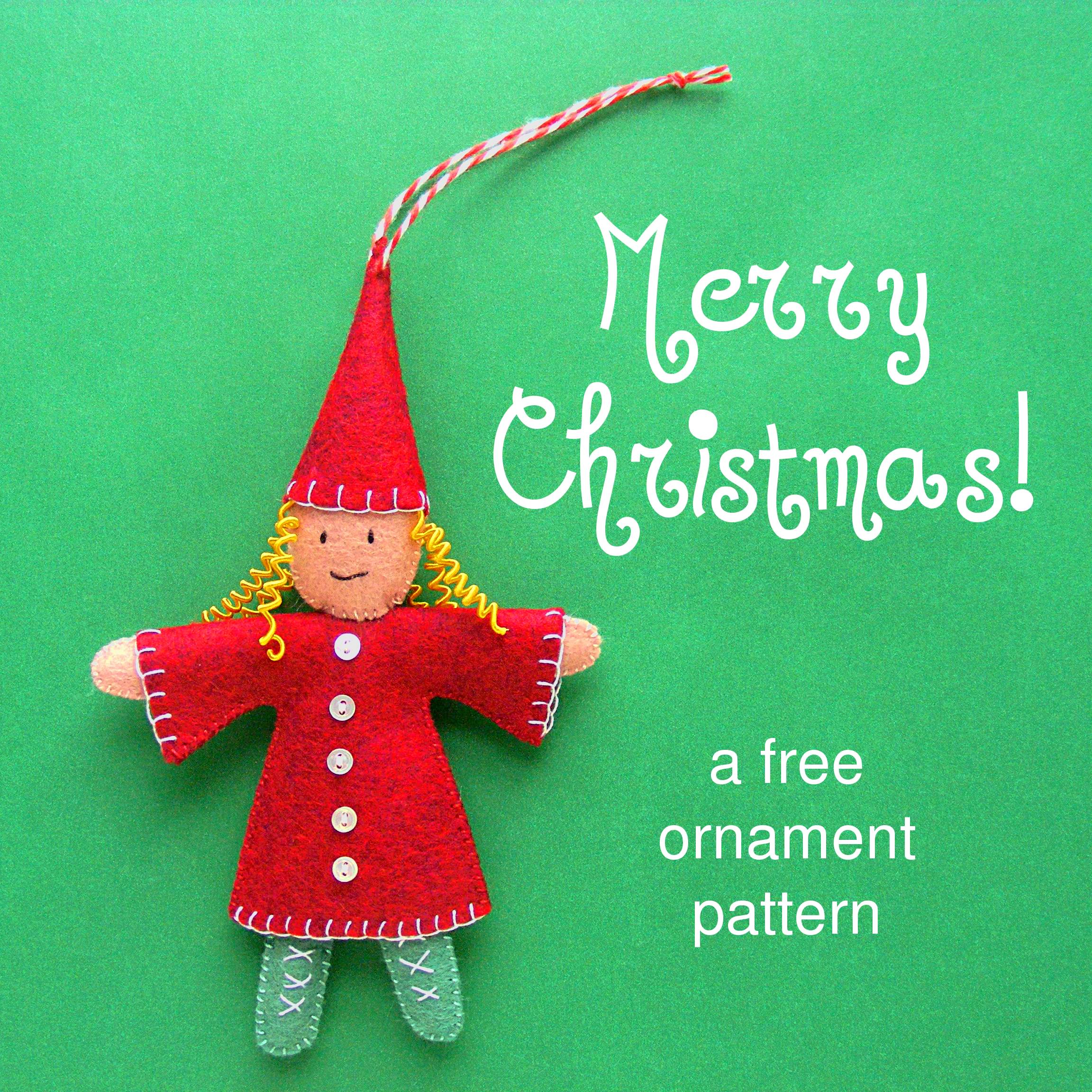 Elf Ornament Template