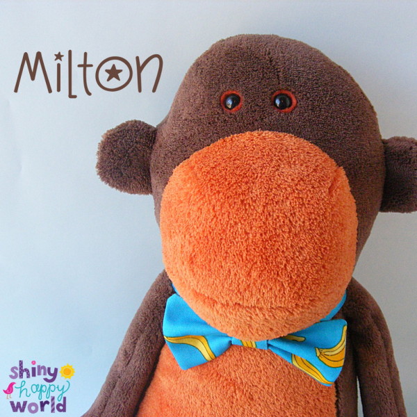 Milton Monkey - a softie pattern from Shiny Happy World