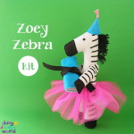 Zoey Zebra felt softie kit