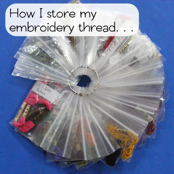 How I organize my embroidery thread
