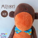 Milton Monkey stuffed animal kit from Shiny Happy World