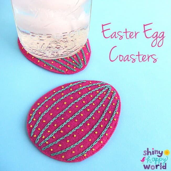 Easter Egg Coasters Shiny Happy World