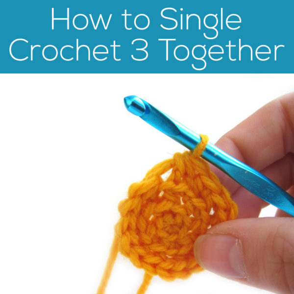 How to Single Crochet 3 Together - video tutorial from FreshStitches and Shiny Happy World