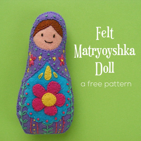Free Felt Matroyshka Pattern from Shiny Happy World