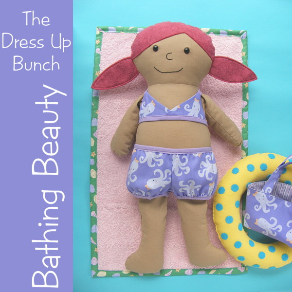 Bathing Beauty pattern for Dress Up Bunch Dolls