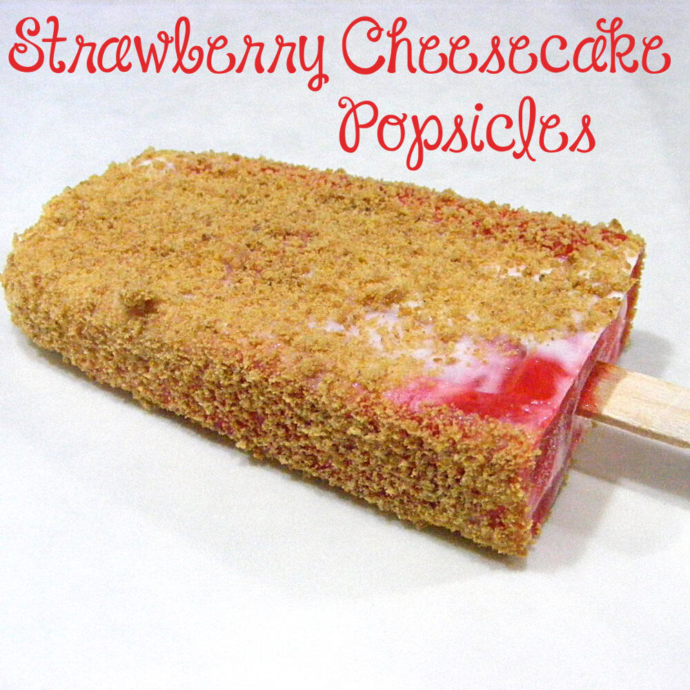 Strawberry Cheesecake Popsicles recipe Shiny Happy World