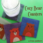 Felt Craft - free bear coaster pattern