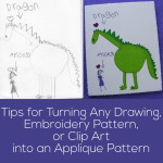 how to turn a drawing into an applique pattern