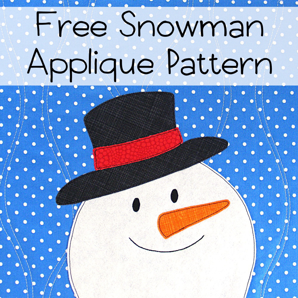 Free Snowman Appliqué Pattern - Shiny Happy World