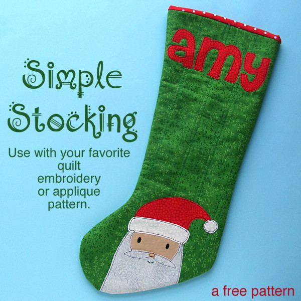 Free Christmas stocking pattern from Shiny Happy World.