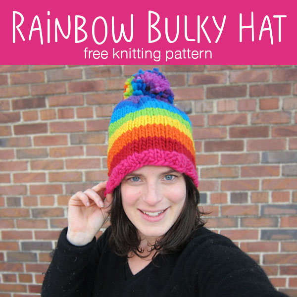 Free Bulky Hat Pattern Bulky Rainbow Samplers Shiny