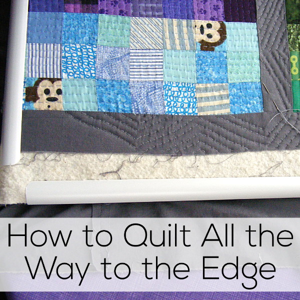 Hand Quilting - how to quilt all the way to the edge