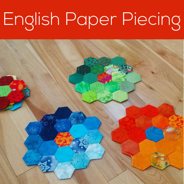 How to Do English Paper Piecing - a video tutorial from Shiny Happy World and FreshStitches