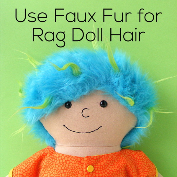 Fun Faux Fur Makes Extra Awesome Rag Doll Hair - tips from Shiny Happy World
