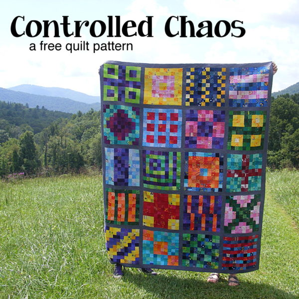 Controlled Chaos - a free scrap quilt pattern from Shiny Happy World