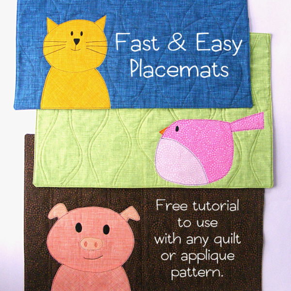 Fast & Easy Placemats - a free tutorial from Shiny Happy World