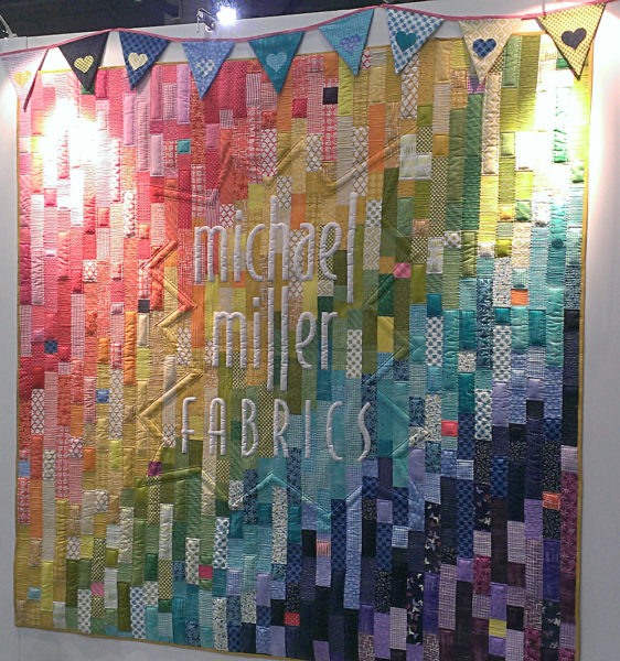 Michael Miller booth quilt