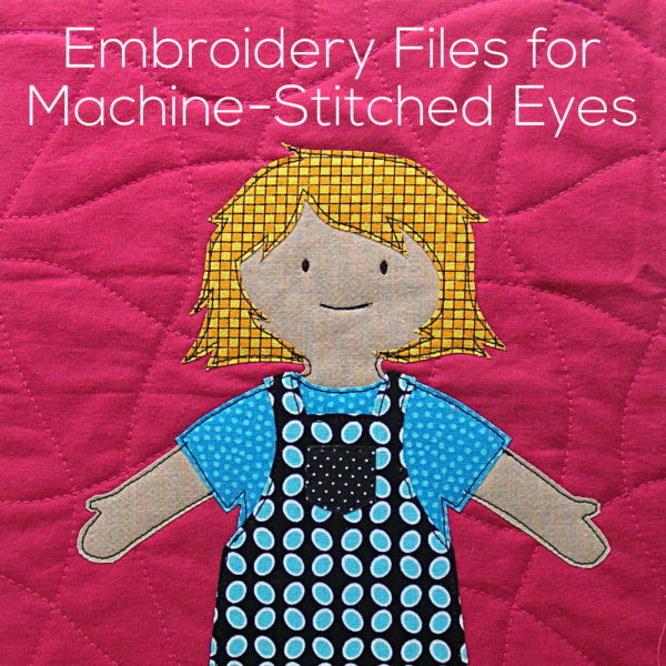 Free Embroidery Files for Machine-Stitched Eyes - from Shiny Happy World