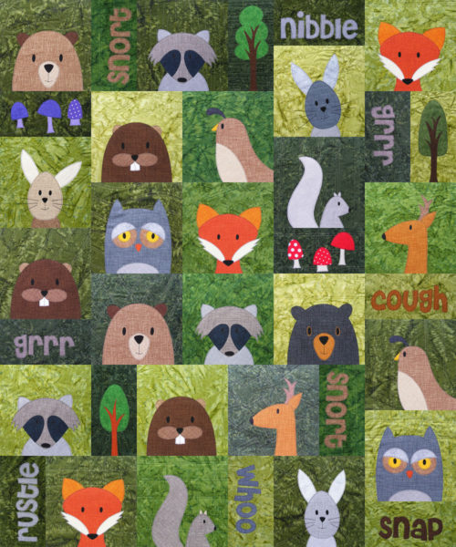 Woodland Critters quilt pattern from Shiny Happy World