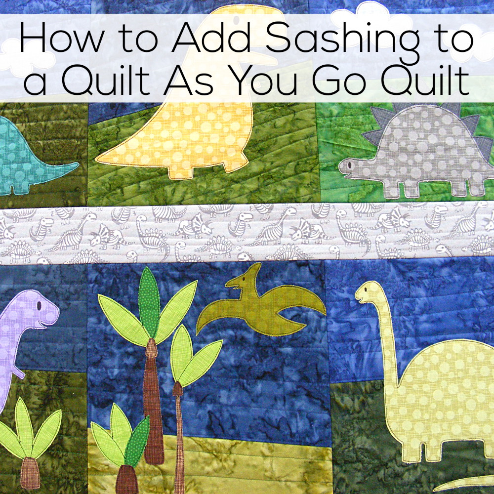 How to Add Sashing to a Quilt As You Go Quilt Shiny Happy World