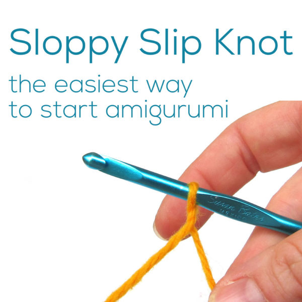 Sloppy Slip Knot - the easiest way to start amigurumi (so much easier than the Magic Ring)