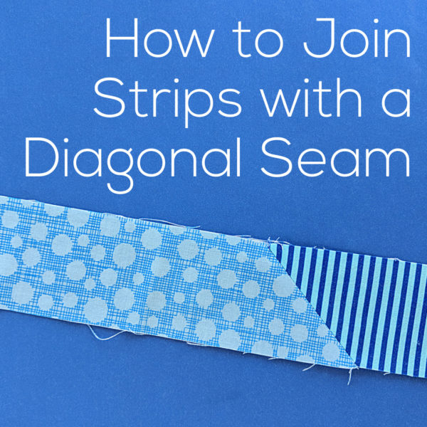 Joining Strips with a Diagonal Seam - a video tutorial from Shiny Happy World