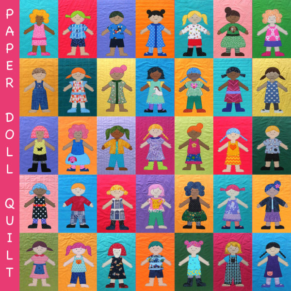 Paper Dolls - a fun mix & Match quilt pattern from Shiny Happy World