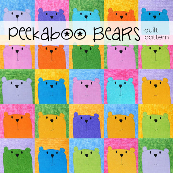 Peekaboo Bears - an easy applique quilt pattern from Shiny Happy World