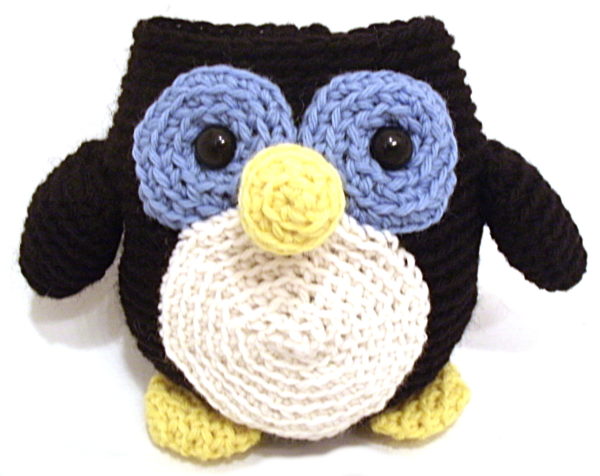 Howie the Penguin - free crochet amigurumi pattern from Shiny Happy World and FreshStitches