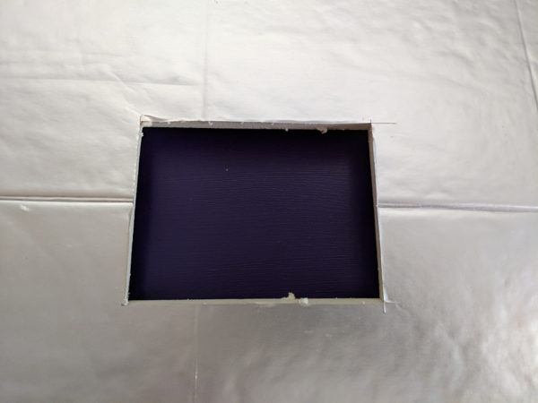 rectangle cut in foam insulation board