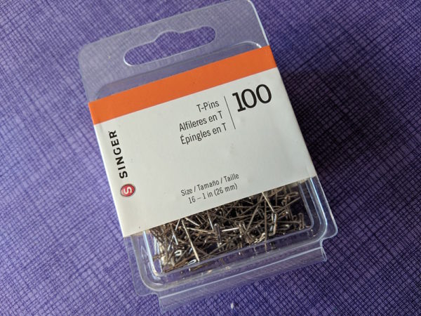 package of 100 T-Pins from Singer