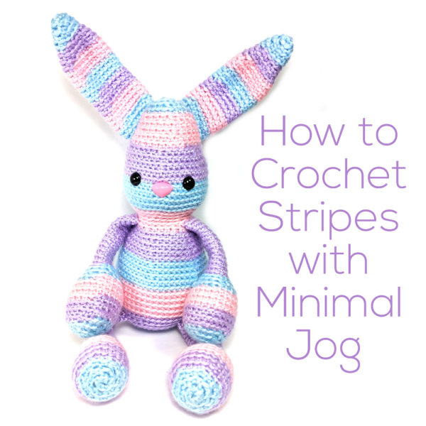 How to Crochet Stripes with Minimal Jog - a video tutorial from Shiny Happy World