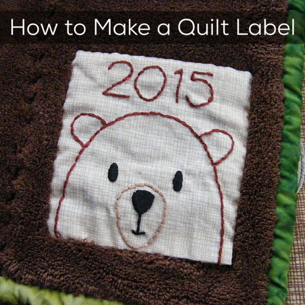 How to Make a Quilt Label - tutorial from Shiny Happy World