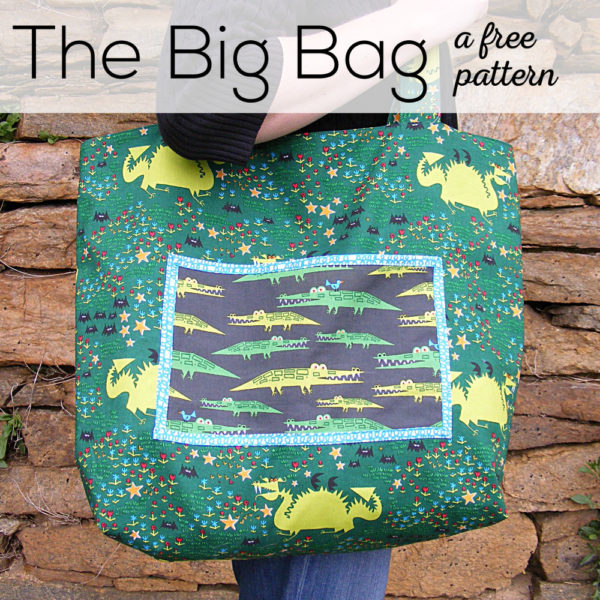 The Big Bag - a free large tote bag pattern from Shiny Happy World