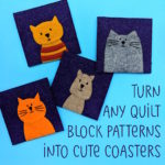 Turn any Quilt Block Patterns into Cute Coasters - tutorial from Shiny Happy World
