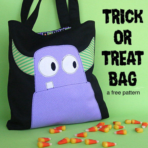 Trick or Treat Bag - a free pattern from Shiny Happy World