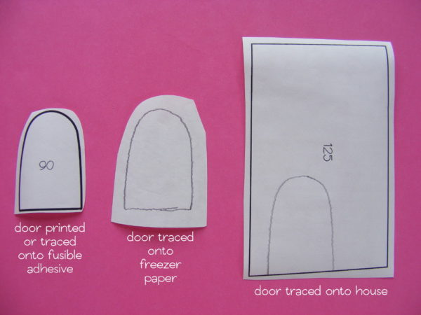 How to Add a Door (that opens!) to your quilt block - a tutorial from Shiny Happy World