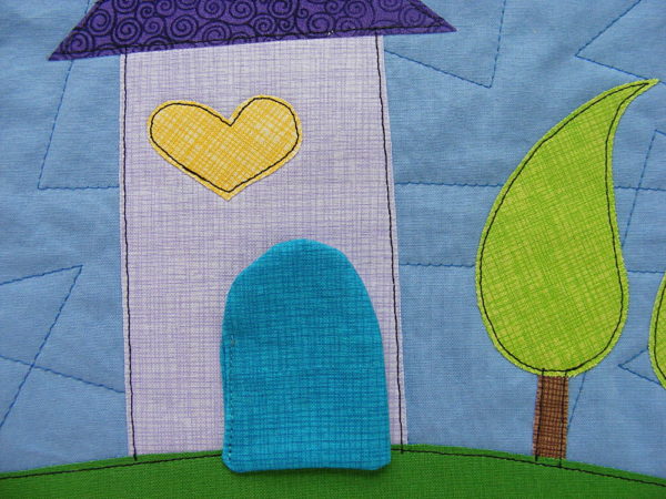 How to Add a Door (that opens!) to your quilt block - a tutorial from Shiny Happy World