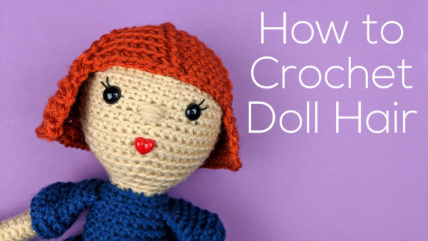 How to Crochet Doll Hair using front post double crochet