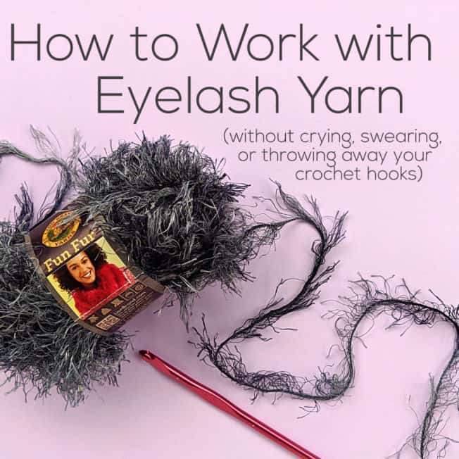 How to Work with Eyelash Yarn video tutorial Shiny Happy World
