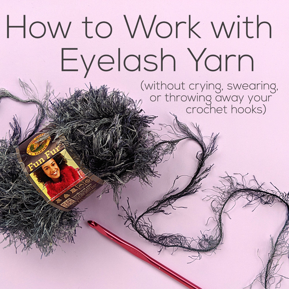 How to Crochet with Eyelash Yarn – video tutorial - Shiny Happy World