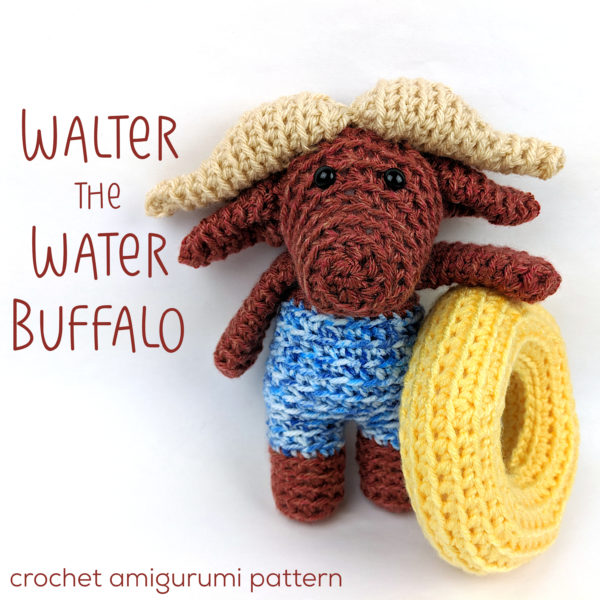 Walter the Water Buffalo - easy crochet pattern